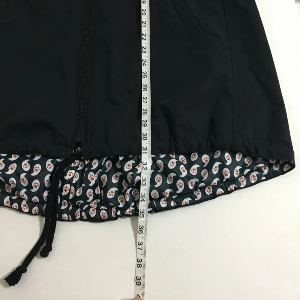 Paul & Joe Sister Reversible Hooded Jacket Zip Up Black  Womens 38